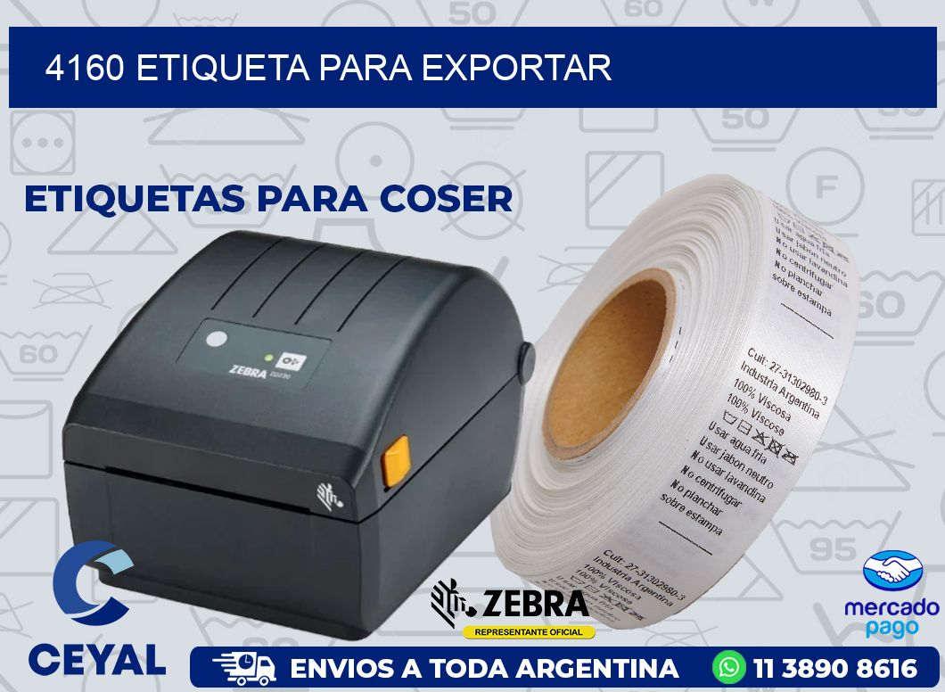4160 ETIQUETA PARA EXPORTAR