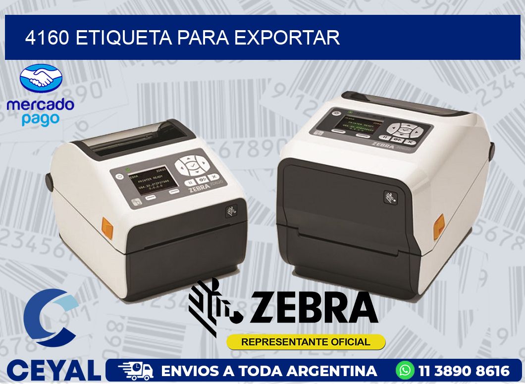 4160 ETIQUETA PARA EXPORTAR