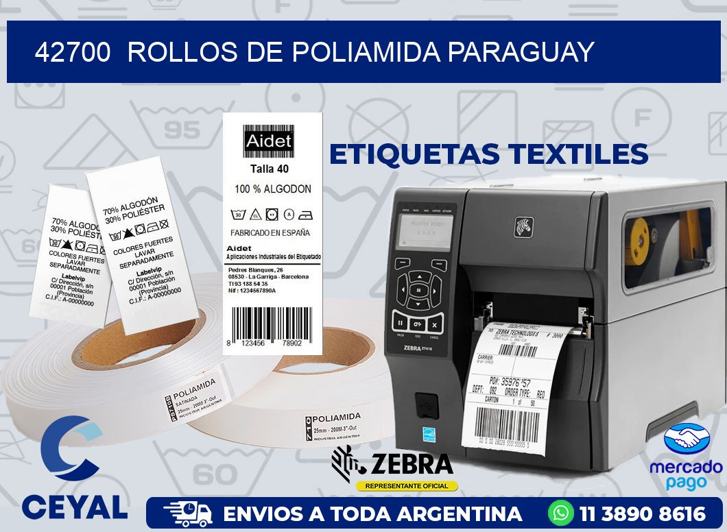 42700 ROLLOS DE POLIAMIDA PARAGUAY