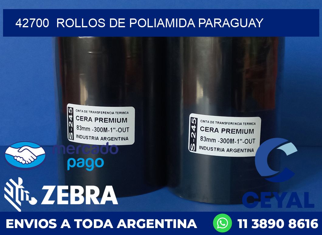 42700 ROLLOS DE POLIAMIDA PARAGUAY
