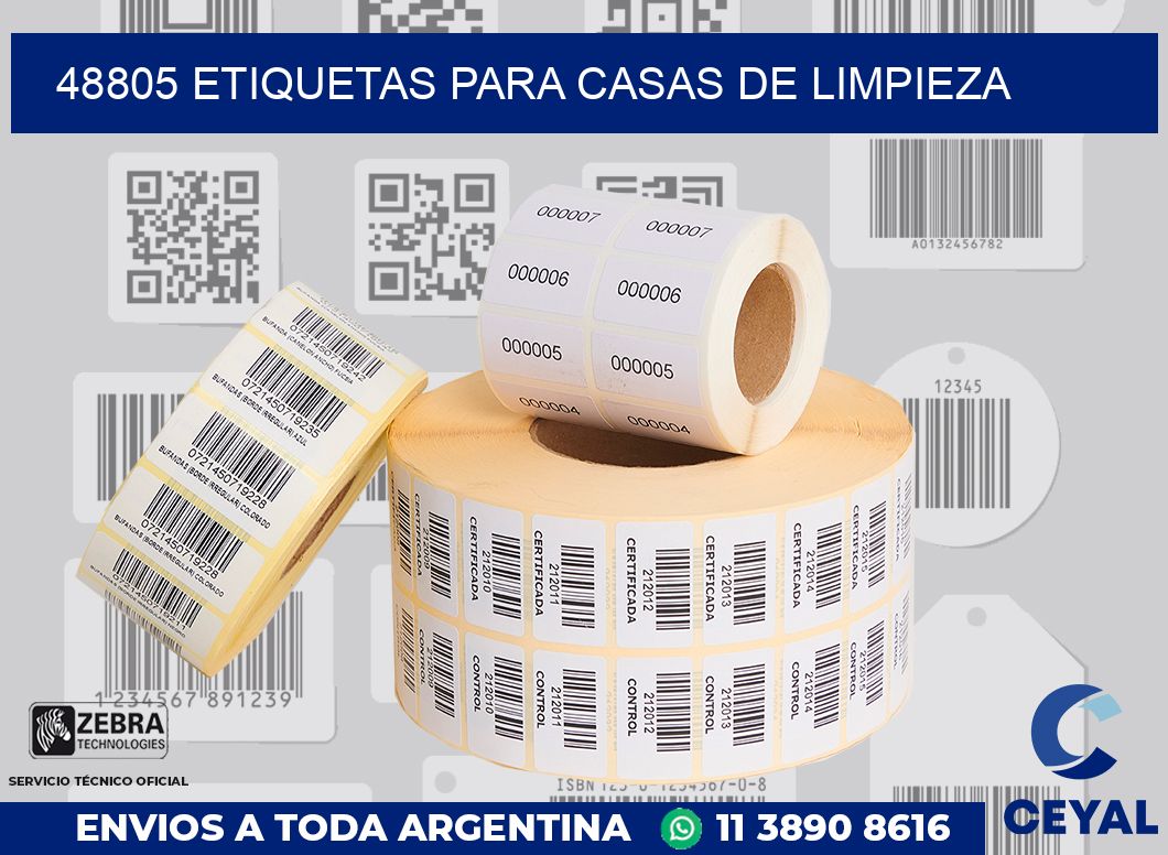 48805 ETIQUETAS PARA CASAS DE LIMPIEZA
