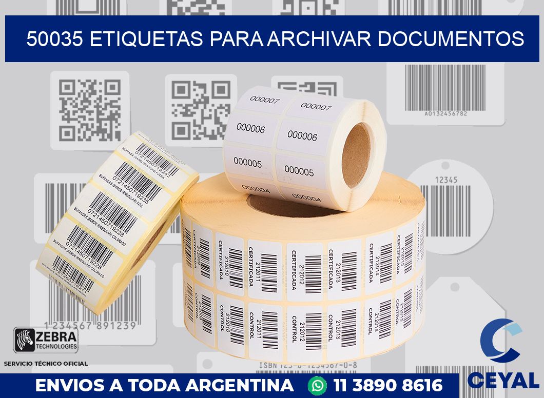 50035 ETIQUETAS PARA ARCHIVAR DOCUMENTOS