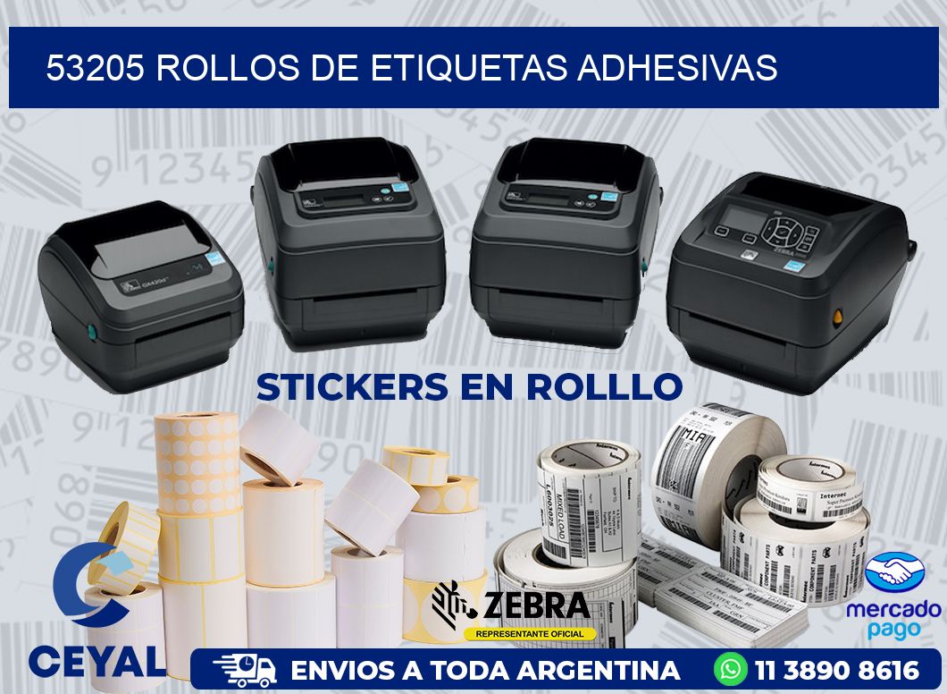 53205 ROLLOS DE ETIQUETAS ADHESIVAS