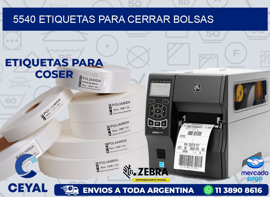 5540 ETIQUETAS PARA CERRAR BOLSAS