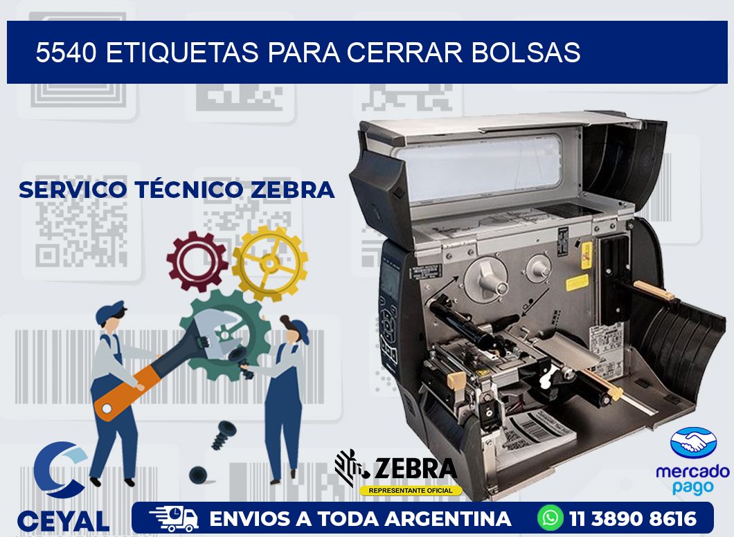 5540 ETIQUETAS PARA CERRAR BOLSAS