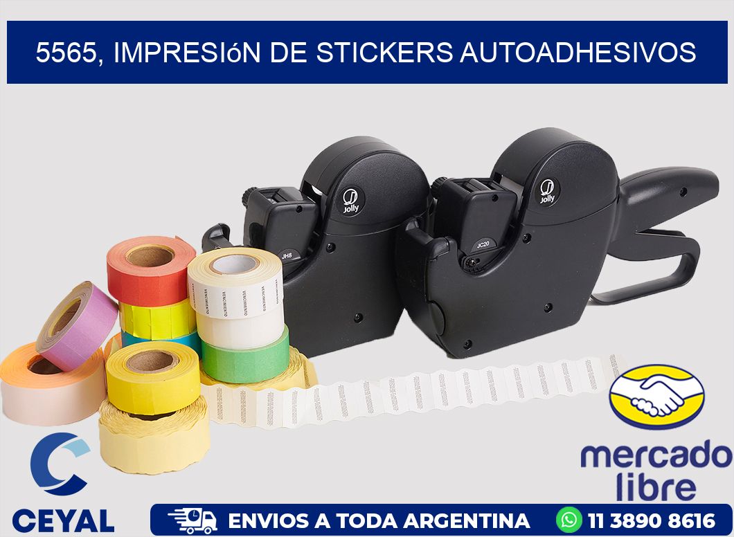 5565, impresión de stickers autoadhesivos