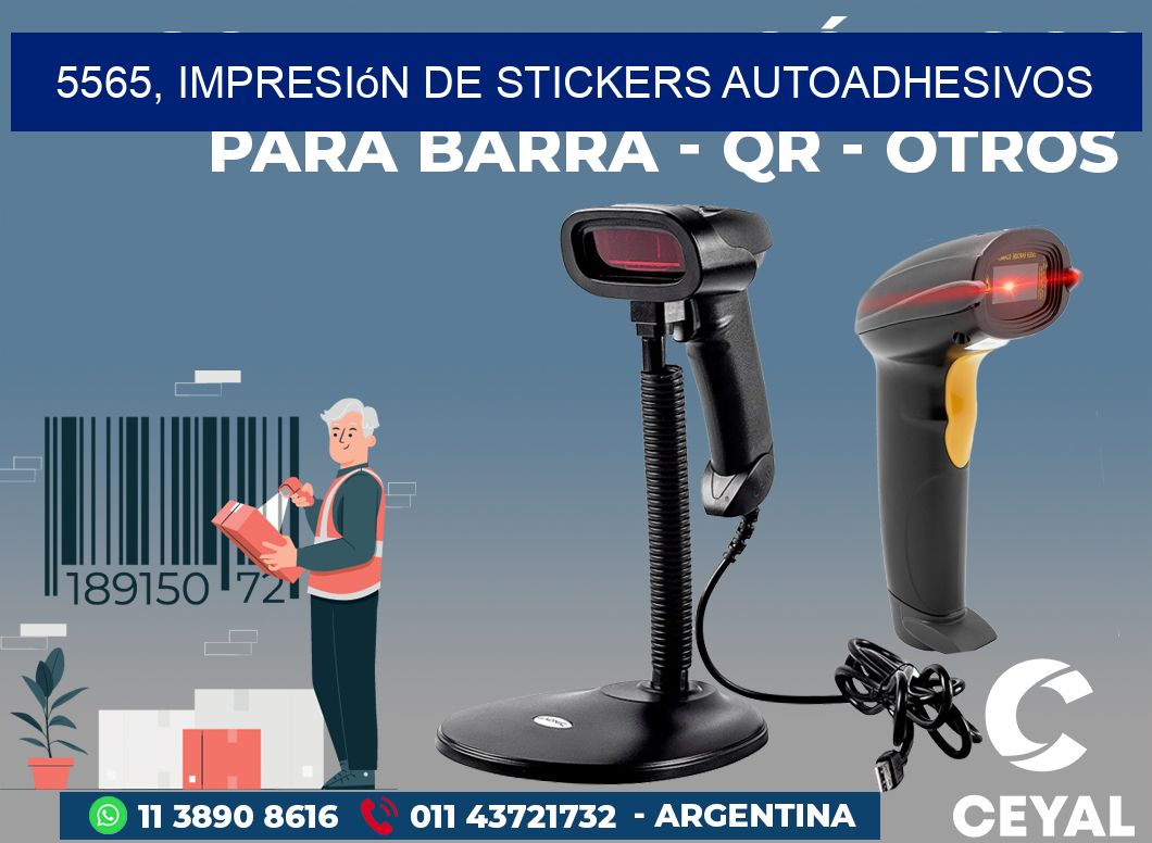 5565, impresión de stickers autoadhesivos