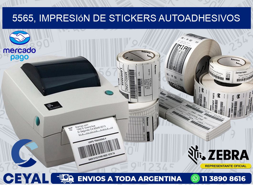 5565, impresión de stickers autoadhesivos