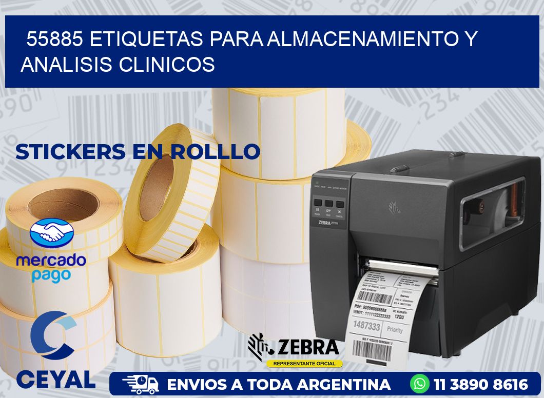 55885 ETIQUETAS PARA ALMACENAMIENTO Y ANALISIS CLINICOS