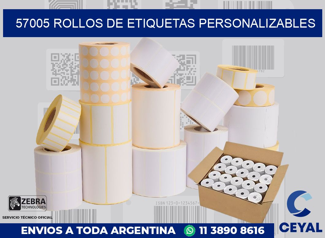 57005 ROLLOS DE ETIQUETAS PERSONALIZABLES