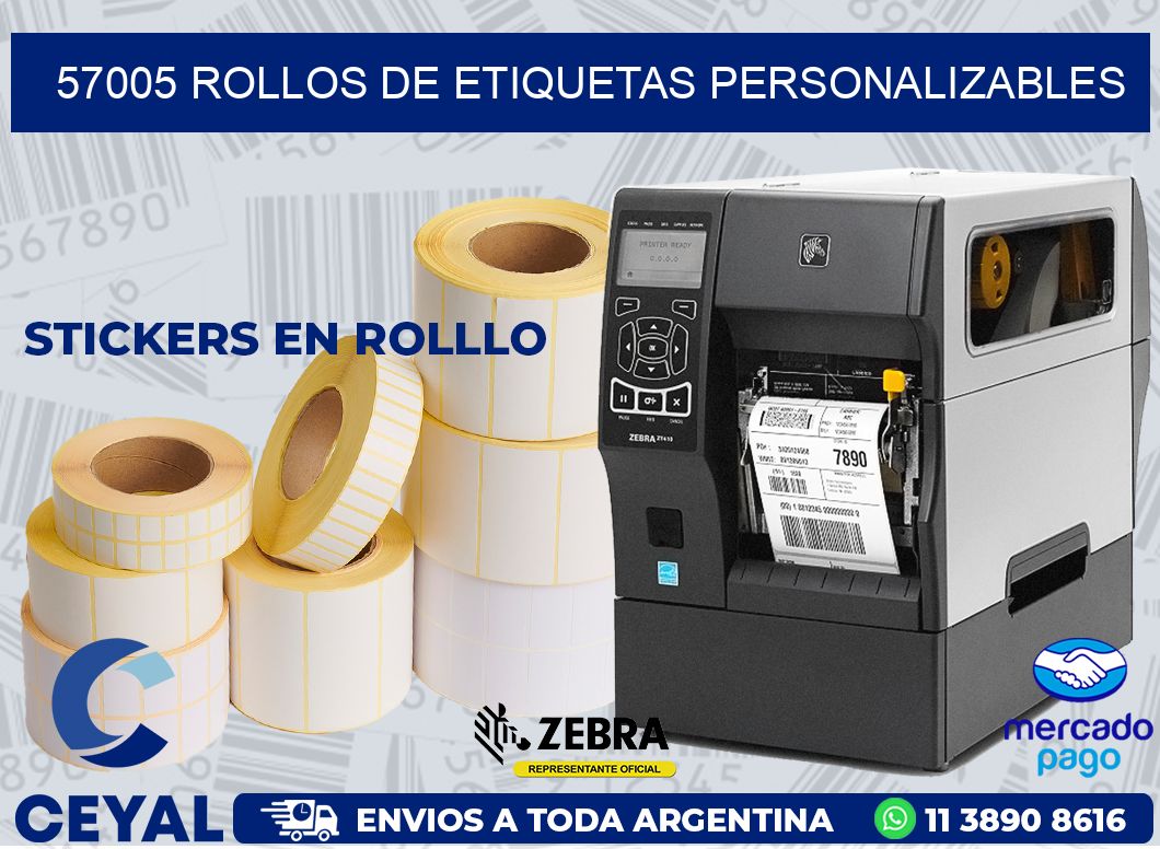 57005 ROLLOS DE ETIQUETAS PERSONALIZABLES