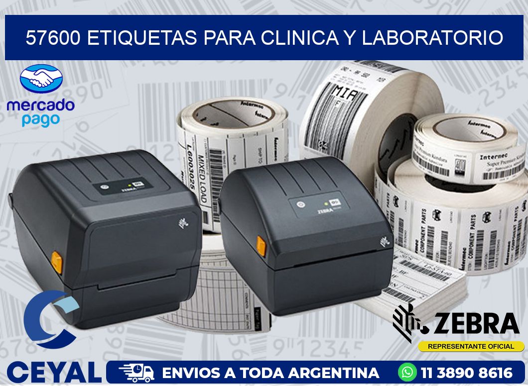 57600 ETIQUETAS PARA CLINICA Y LABORATORIO