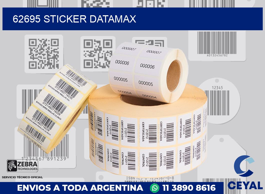 62695 STICKER DATAMAX