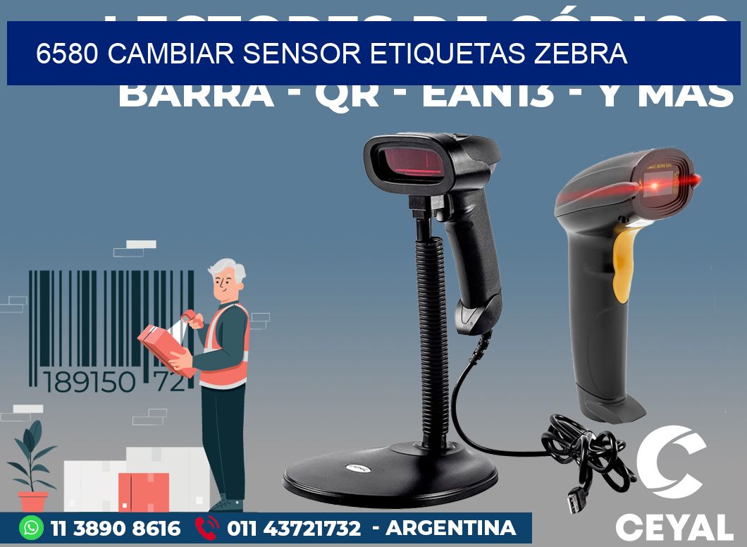 6580 CAMBIAR SENSOR ETIQUETAS ZEBRA