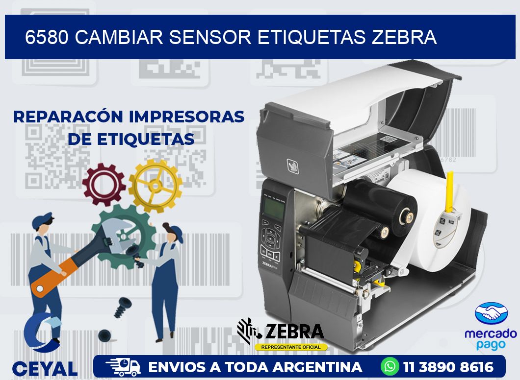 6580 CAMBIAR SENSOR ETIQUETAS ZEBRA