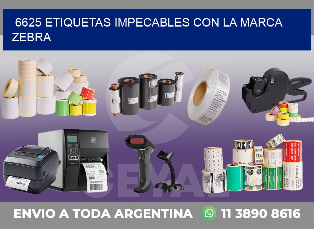 6625 ETIQUETAS IMPECABLES CON LA MARCA ZEBRA