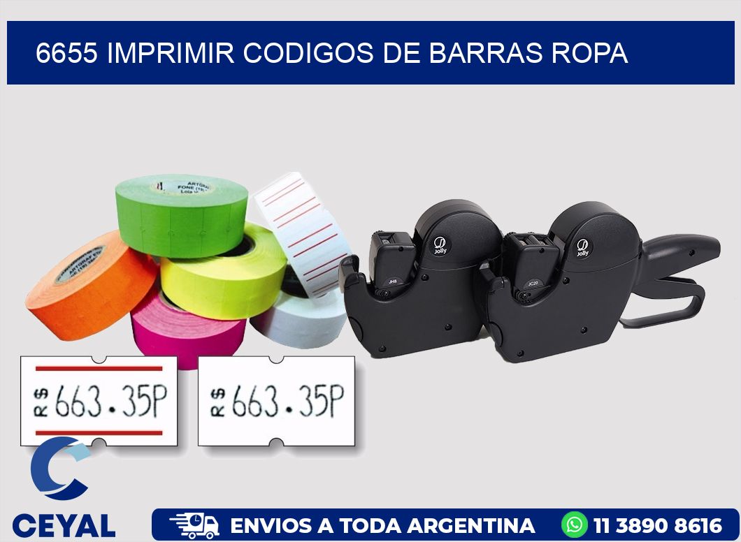 6655 IMPRIMIR CODIGOS DE BARRAS ROPA