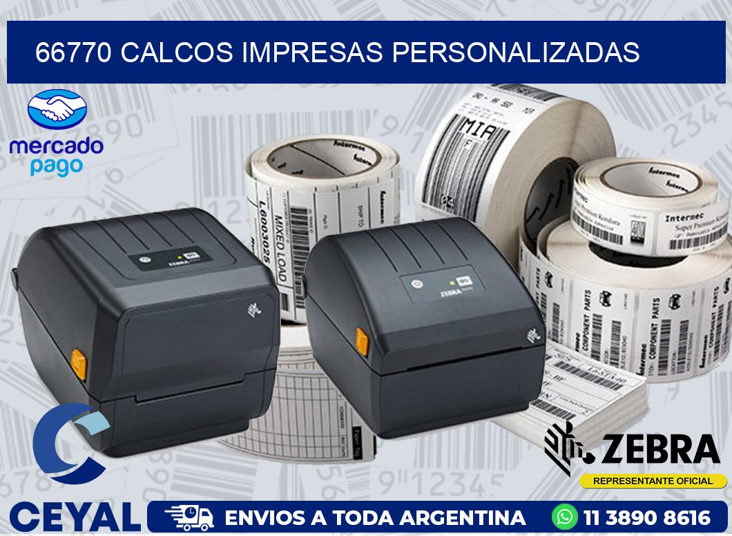 66770 CALCOS IMPRESAS PERSONALIZADAS