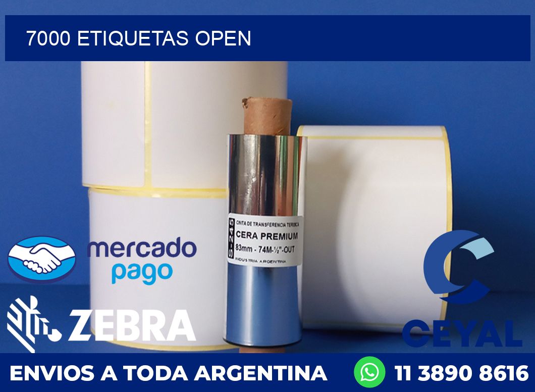 7000 ETIQUETAS OPEN