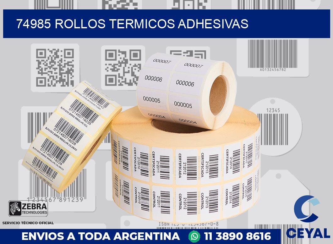 74985 ROLLOS TERMICOS ADHESIVAS