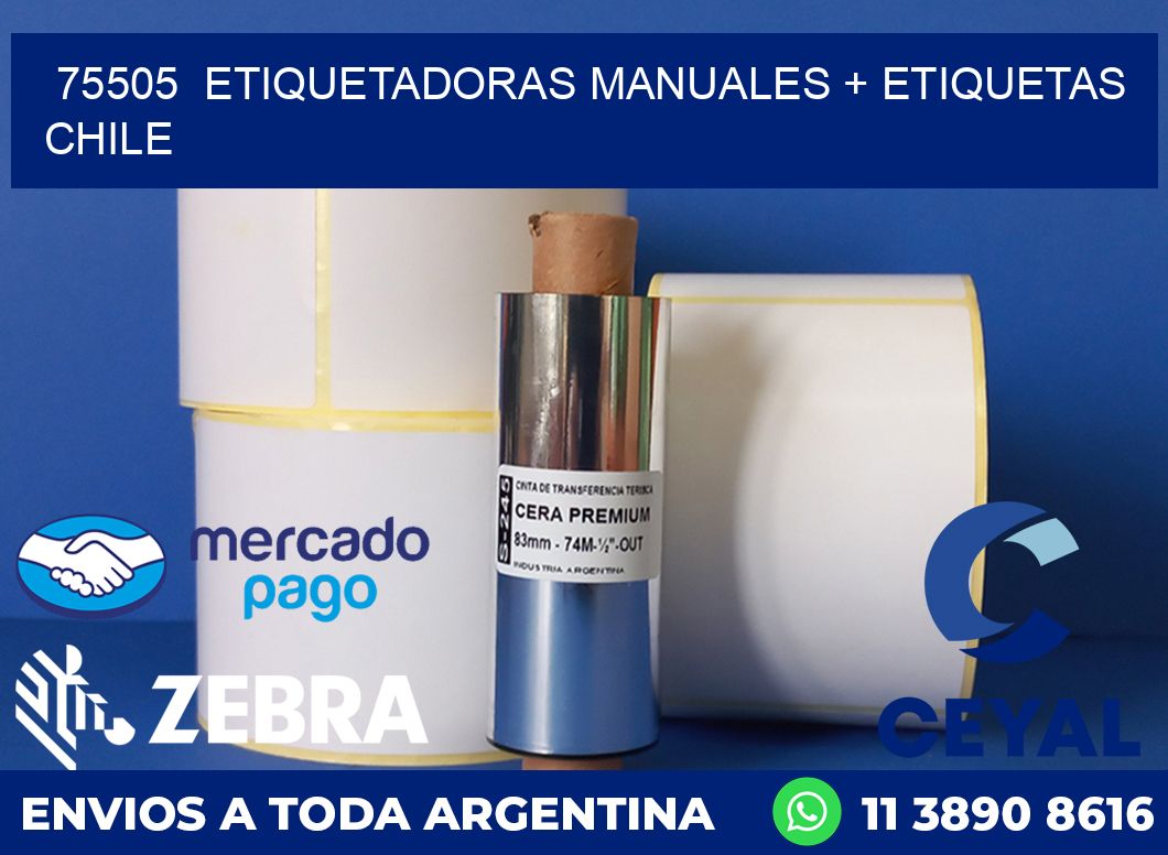 75505  ETIQUETADORAS MANUALES + ETIQUETAS CHILE
