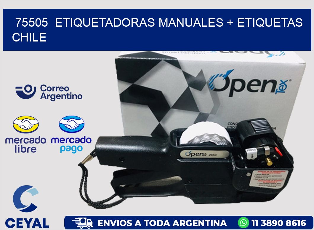 75505  ETIQUETADORAS MANUALES + ETIQUETAS CHILE
