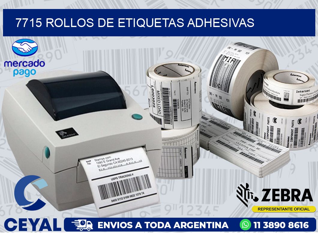 7715 ROLLOS DE ETIQUETAS ADHESIVAS