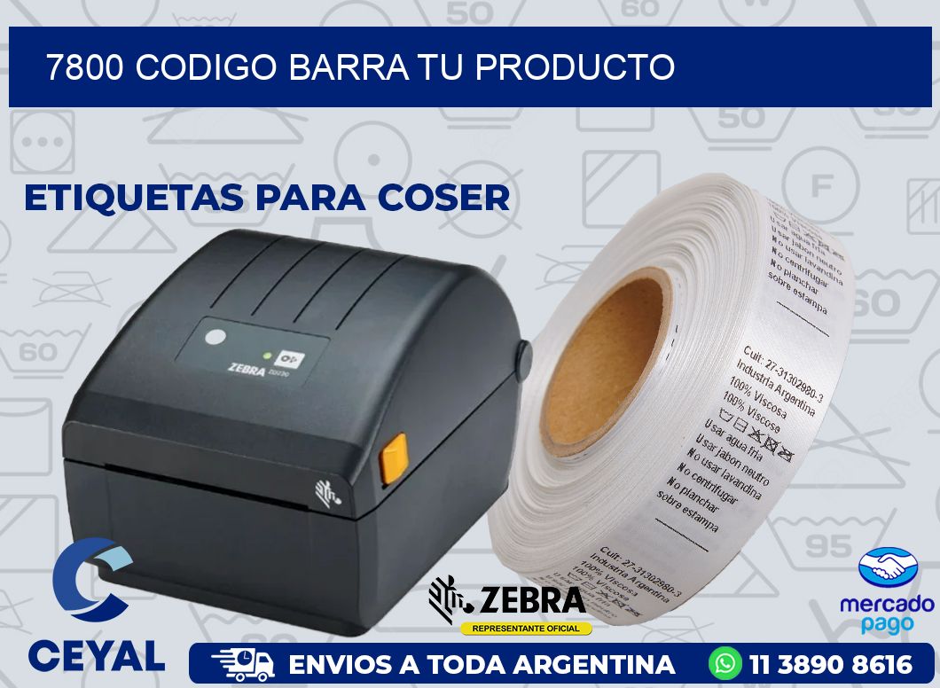 7800 CODIGO BARRA TU PRODUCTO