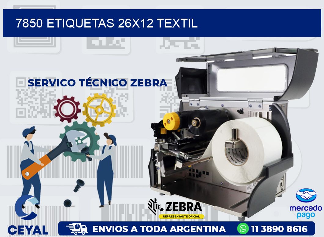 7850 ETIQUETAS 26X12 TEXTIL