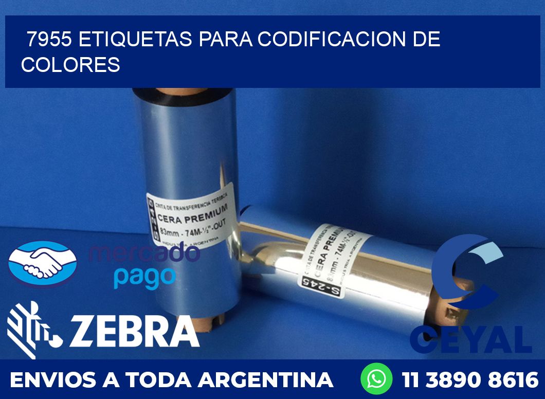 7955 ETIQUETAS PARA CODIFICACION DE COLORES