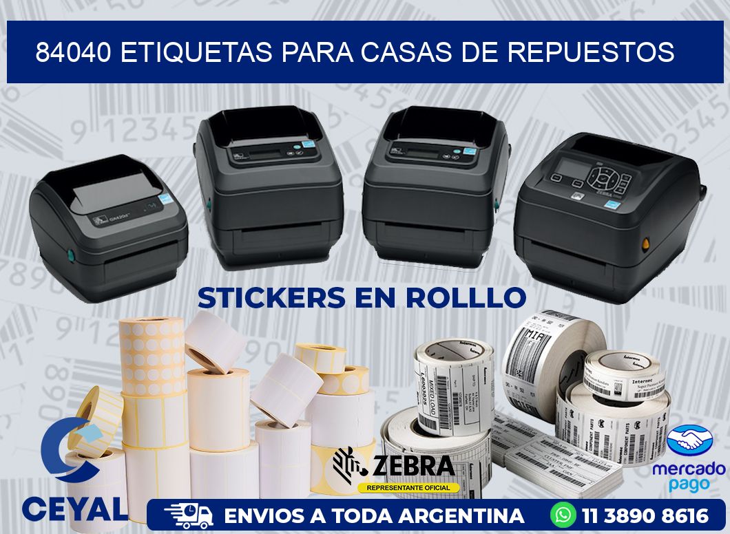 84040 ETIQUETAS PARA CASAS DE REPUESTOS
