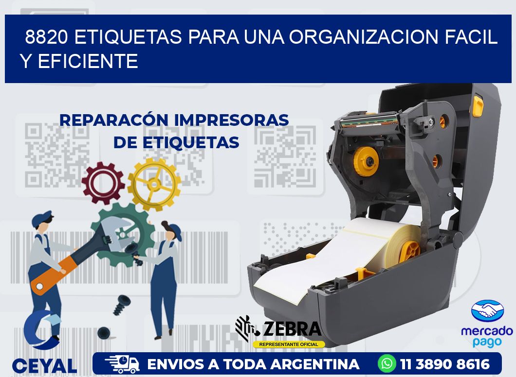 8820 ETIQUETAS PARA UNA ORGANIZACION FACIL Y EFICIENTE