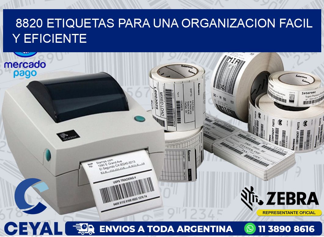 8820 ETIQUETAS PARA UNA ORGANIZACION FACIL Y EFICIENTE