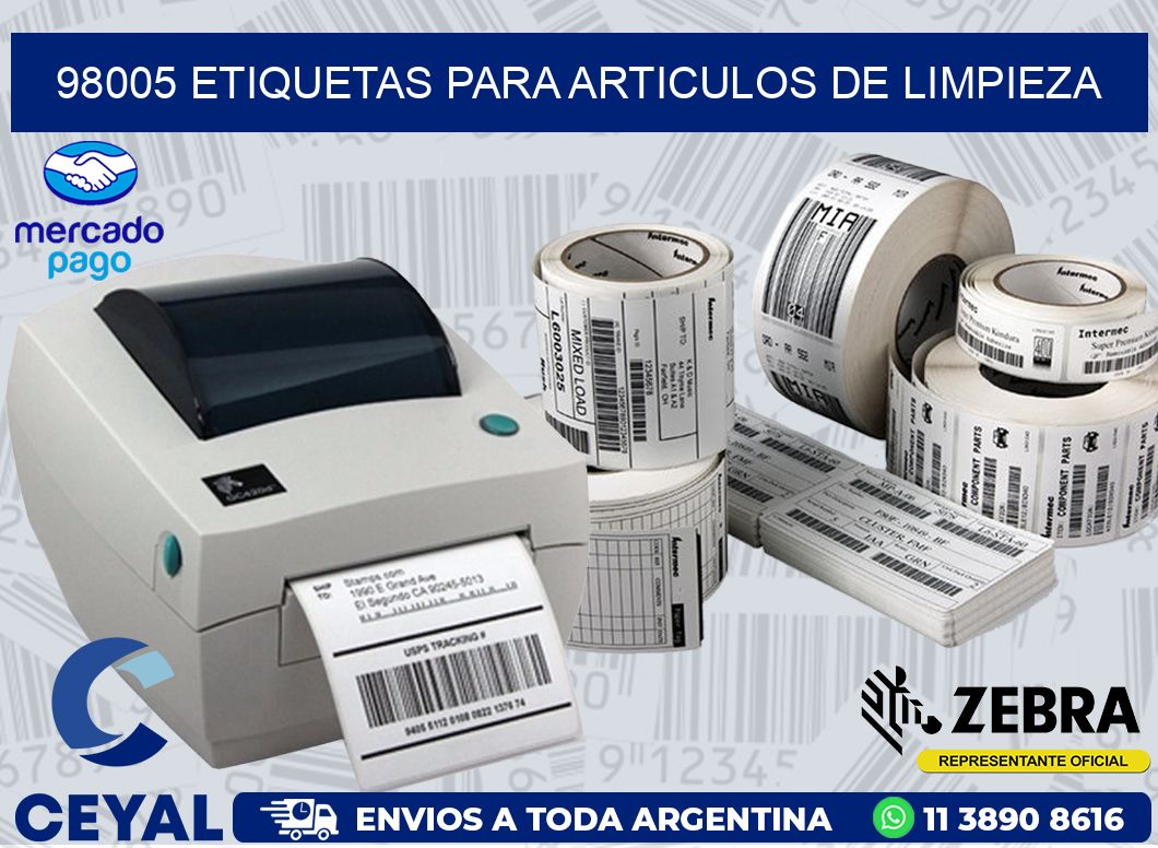 98005 ETIQUETAS PARA ARTICULOS DE LIMPIEZA