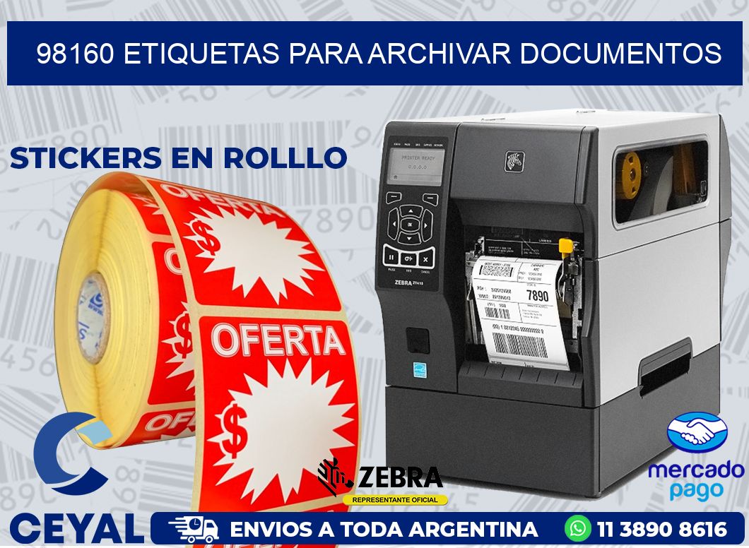 98160 ETIQUETAS PARA ARCHIVAR DOCUMENTOS