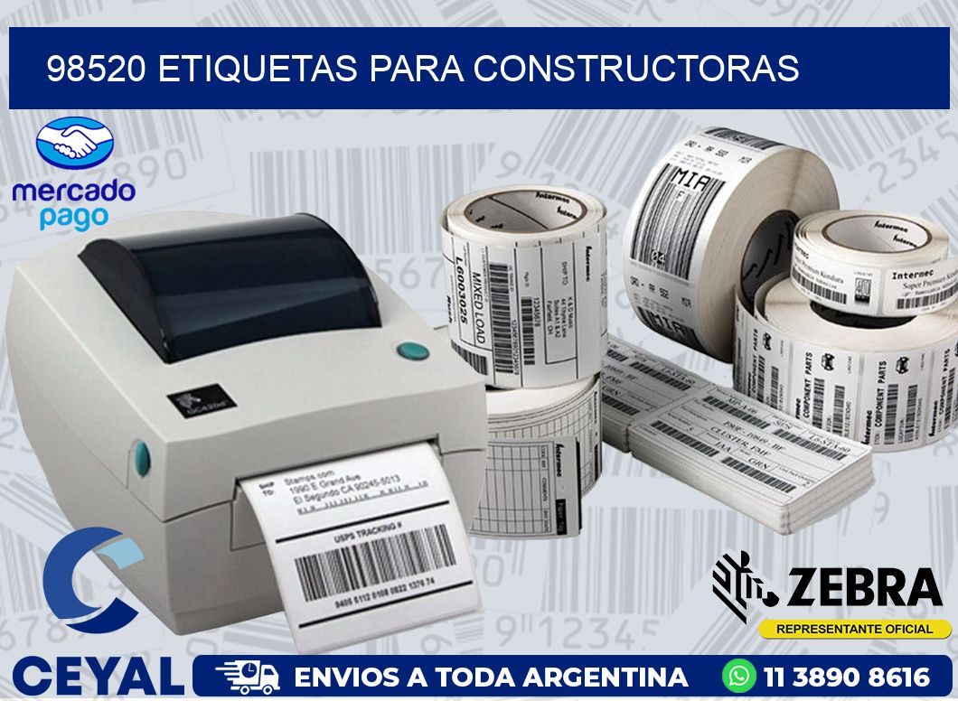 98520 ETIQUETAS PARA CONSTRUCTORAS