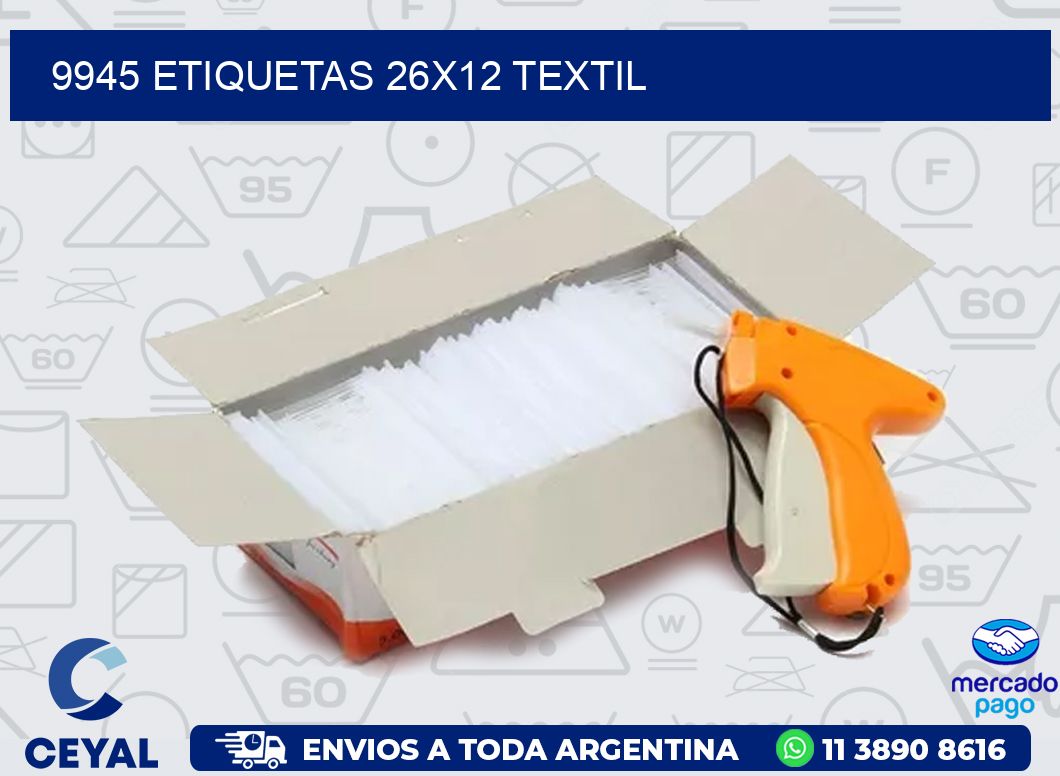 9945 ETIQUETAS 26X12 TEXTIL