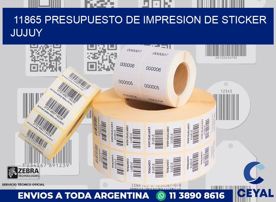 11865 PRESUPUESTO DE IMPRESION DE STICKER JUJUY
