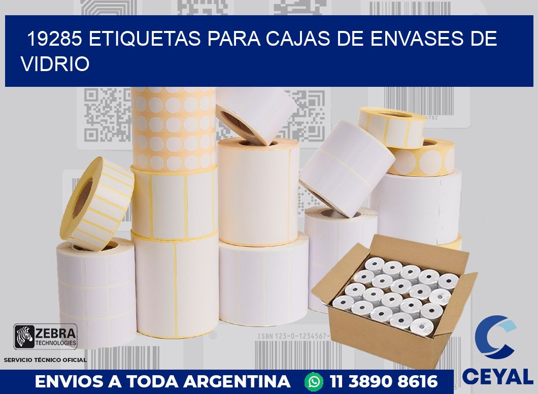 19285 ETIQUETAS PARA CAJAS DE ENVASES DE VIDRIO