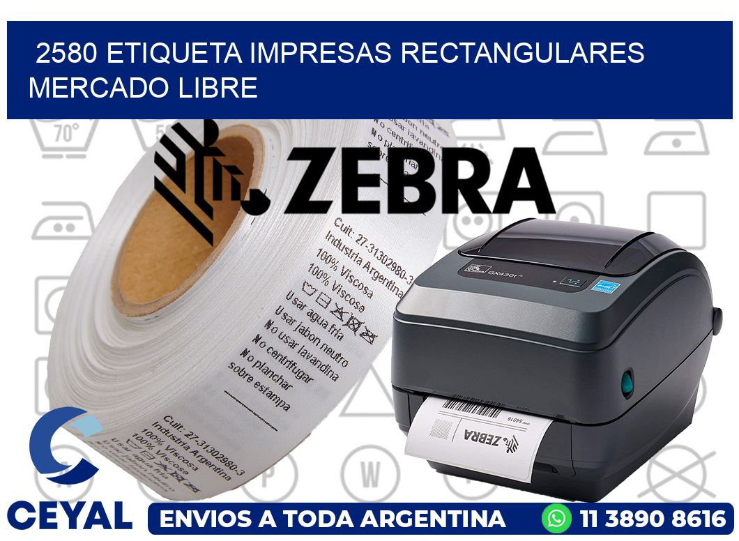 2580 ETIQUETA IMPRESAS RECTANGULARES MERCADO LIBRE