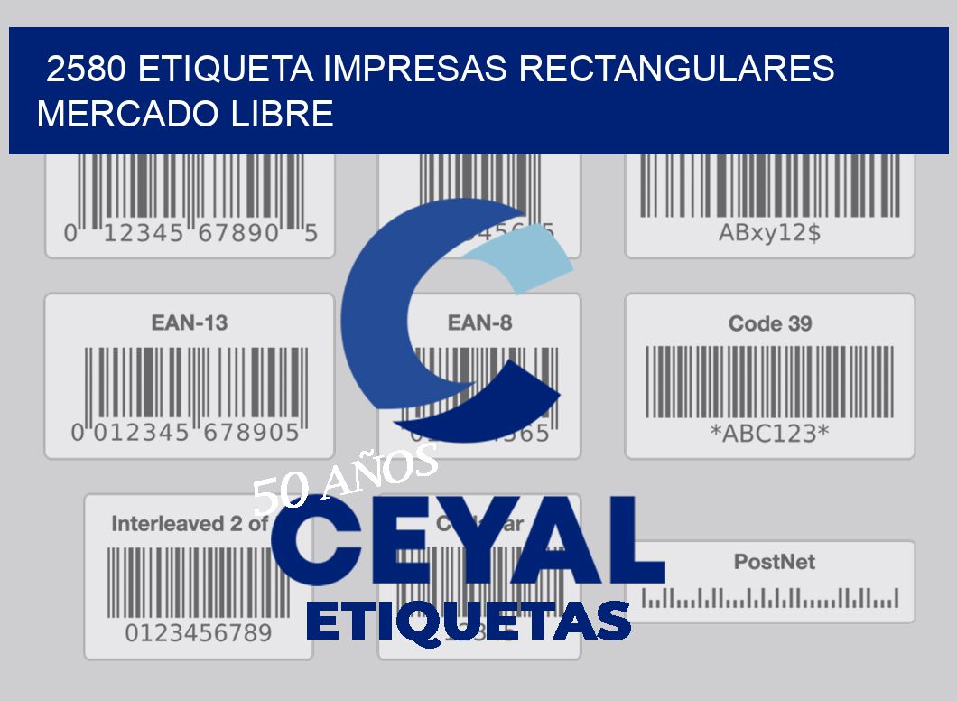 2580 ETIQUETA IMPRESAS RECTANGULARES MERCADO LIBRE