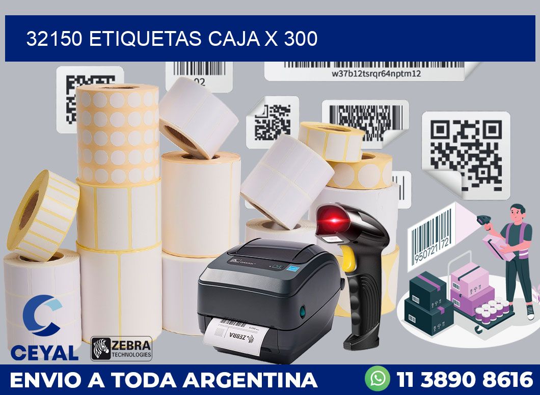 32150 etiquetas caja x 300