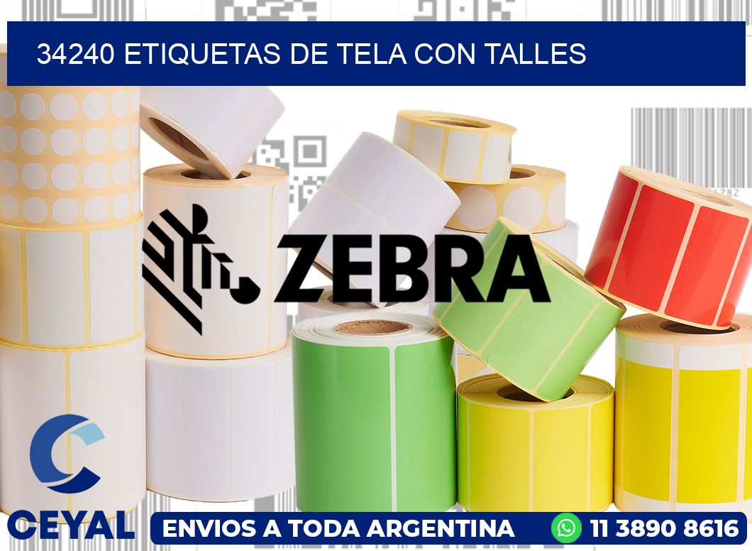 34240 ETIQUETAS DE TELA CON TALLES