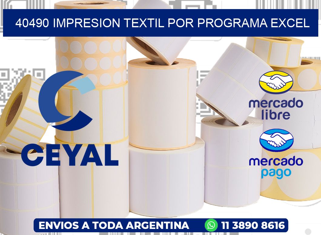 40490 IMPRESION TEXTIL POR PROGRAMA EXCEL