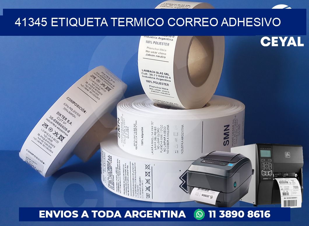 41345 ETIQUETA TERMICO CORREO ADHESIVO