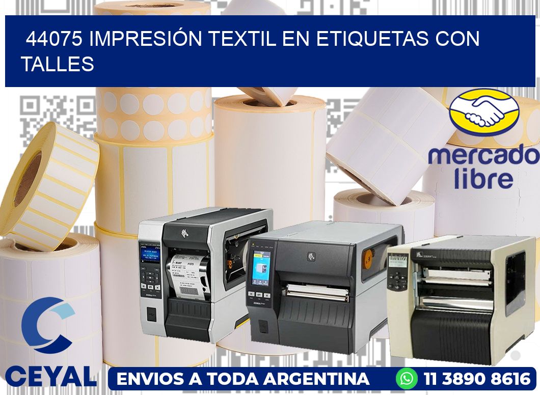 44075 IMPRESIÓN TEXTIL EN ETIQUETAS CON TALLES
