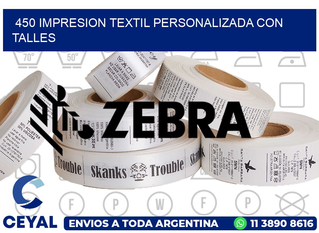 450 IMPRESION TEXTIL PERSONALIZADA CON TALLES