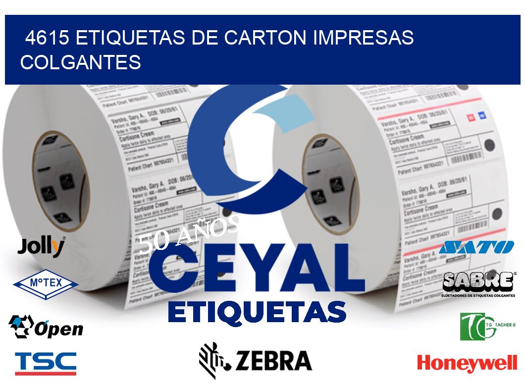 4615 ETIQUETAS DE CARTON IMPRESAS COLGANTES