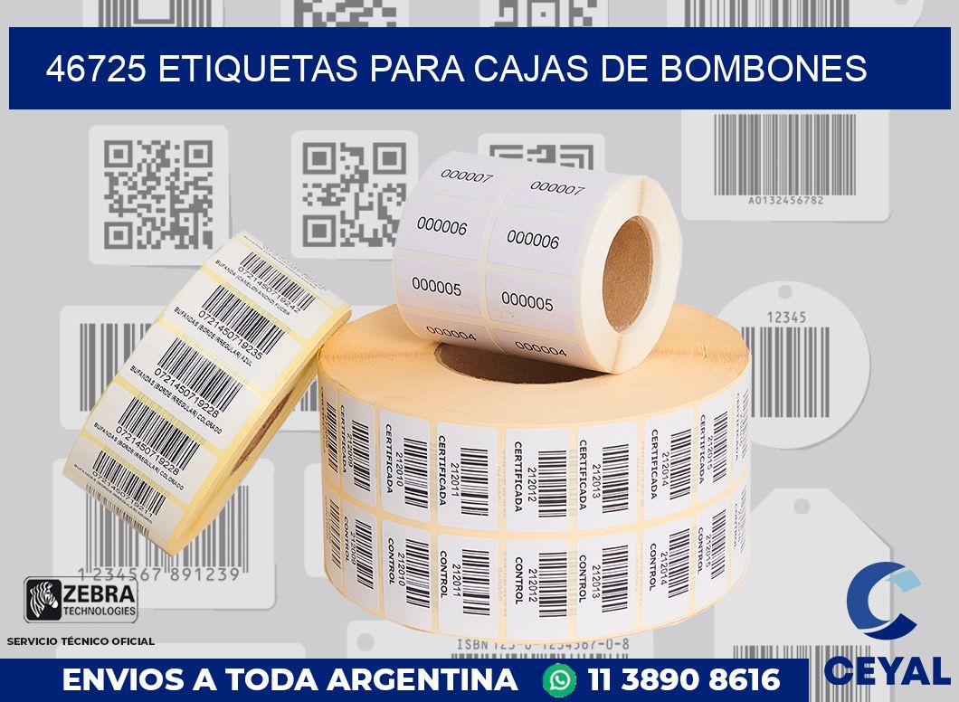 46725 ETIQUETAS PARA CAJAS DE BOMBONES