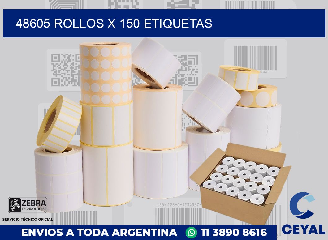 48605 Rollos x 150 etiquetas